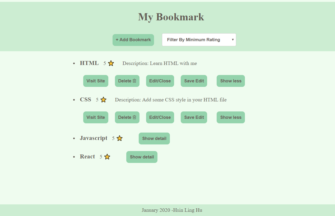 bookmark project