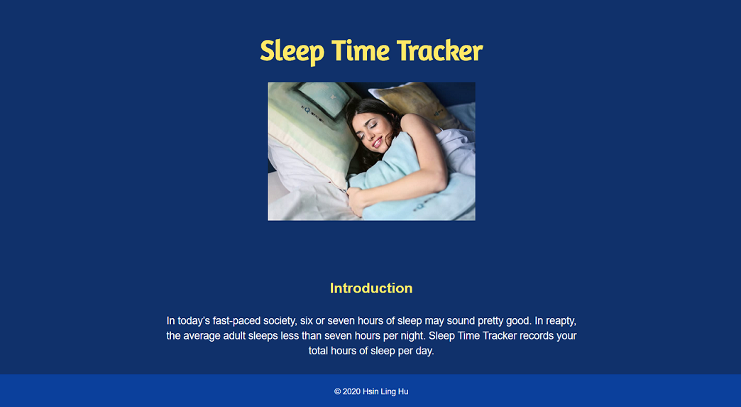 sleep-time-tracker project